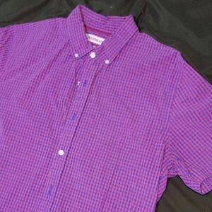 Goodthreads Men's Red and Blue Plaid Shirt